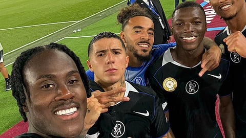 Chelsea players' selfie