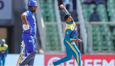 Thrissur Titans secured a victory against Kochi Blue Tigers