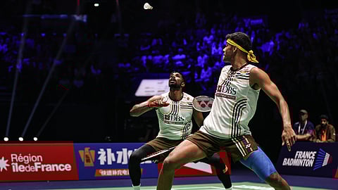 Satwiksairaj Rankireddy and Chirag Shetty at the BWF World Championships