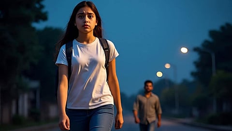 Teenage girl been stalked by a man