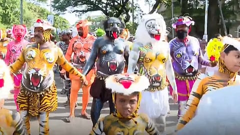 Pulikali Thrissur vibrant tiger dance