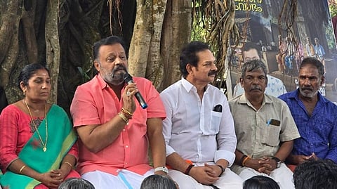 Minister Suresh Gopi listens directly