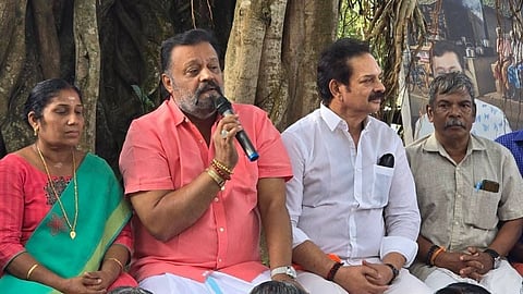 Minister Suresh Gopi in thrissur