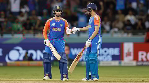 Abhishek Sharma and Shubman Gill in action against Pakistan