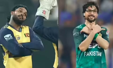 Wanindu Hasaranga and Abrar Ahmed patch up after mocking each other