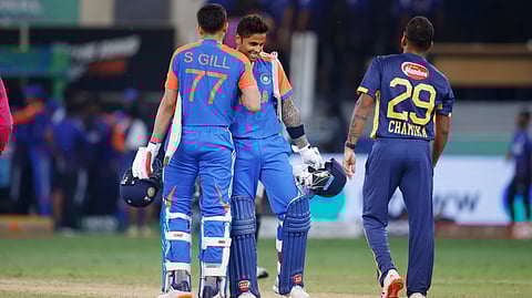 Suryakumar Yadav and Shubman Gill share joy after victory
