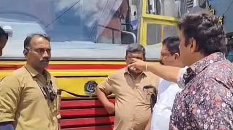trasport Minister kb Ganesh Kumar inspect KSRTC