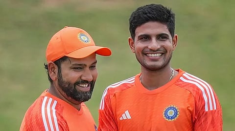 Rohit and Gill during training