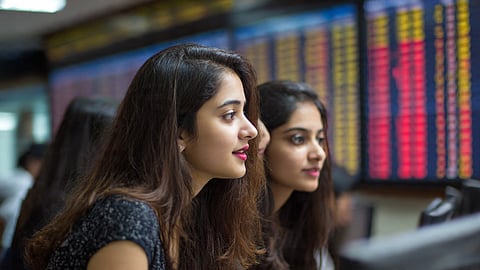 Sensex surges 300 pts