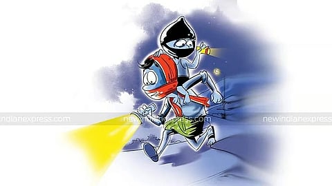 Thief caught with stolen goods in Attingal after falling asleep near school toilet during robbery