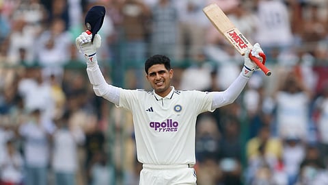 Shubman Gill celebrates his century