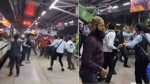 Vande Bharat staff clash with dustbins, belts in Delhi