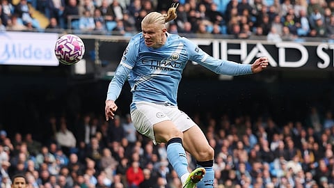 Erling Haaland scores a goal