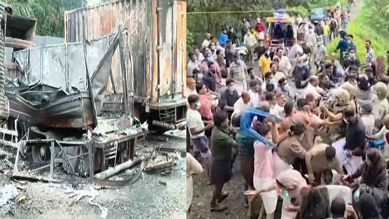 താമരശ്ശേരി സംഘര്ഷം: 320 ലേറെ പേര്ക്കെതിരെ കേസ്; തൊഴിലാളികളെ കൊല്ലണമെന്ന ഉദ്ദേശത്തോടെ തീ വെച്ചുവെന്ന് എഫ്ഐആര് താമരശ്ശേരി സംഘര്ഷം: 320 ലേറെ പേര്ക്കെതിരെ കേസ്; തൊഴിലാളികളെ കൊല്ലണമെന്ന ഉദ്ദേശത്തോടെ തീ വെച്ചുവെന്ന് എഫ്ഐആര്