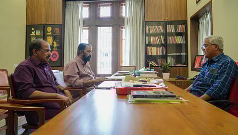 V Sivankutty met with Binoy Viswam