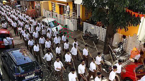 RSS allowed for route march in Mallikarjun Kharge's home turf Gurmitkal
