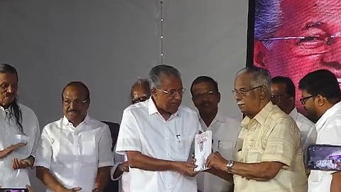 EP's autobiography released, pinarayi vijayan praised cpm leader EP Jayarajan