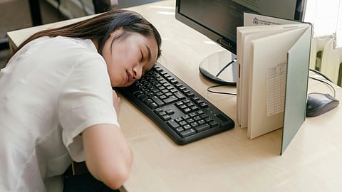 woman sleeping iron deficiency