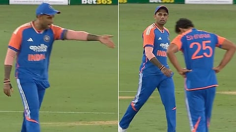 Suryakumar Yadav directing his frustration towards Shivam Dube