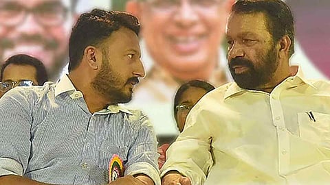 Minister V Sivankutty and  Rahul Mamkootathil mla