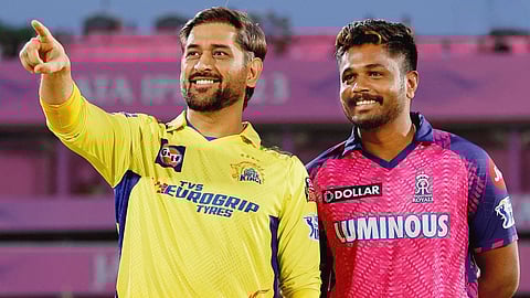Sanju Samson with MS Dhoni