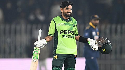 Babar Azam celebrates his centur