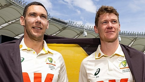 Scott Boland and Brendan Doggett in Australia jersey