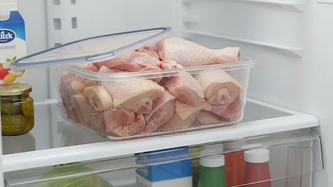 Chicken in fridge