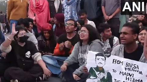 Clean air protest: Delhi Police adds Section 197 of BNS to FIR for raising Maoist slogans