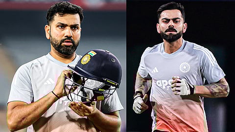 Rohit Sharma, Virat Kohli in training