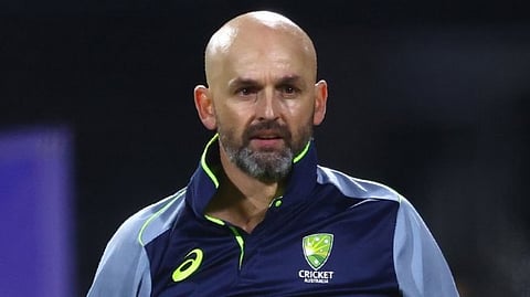 Nathan Lyon in training