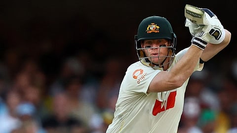 Australia's captain Steve Smith during the second Ashes cricket test match