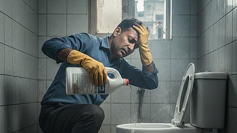 Toilet cleaner mistake