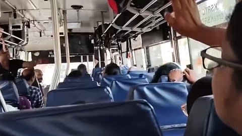 ksrtc bus dileep film protest