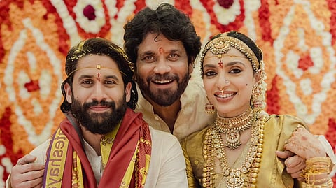 Naga Chaitanya, Nagarjuna, Sobhita Dhulipala 