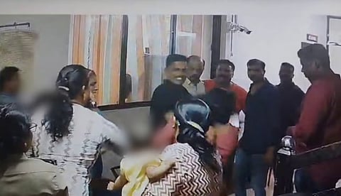 CCTV footage emerges showing a pregnant woman being assaulted by an SHO at Ernakulam North Police Station