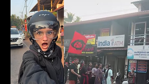 Polish woman was amazed to witness a communist party celebration in Kerala