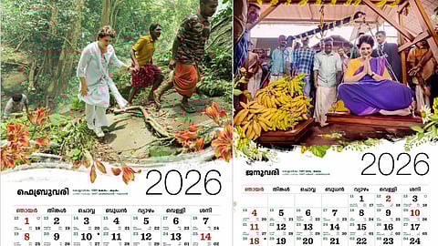 Wayanad theme; Priyanka Gandhi with New Year calendar