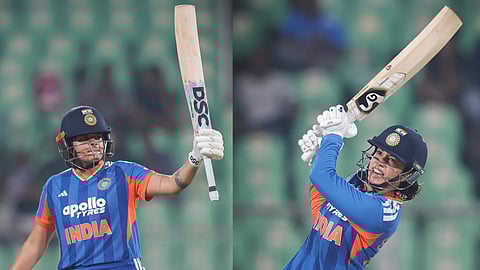 Smriti Mandhana, Shafali Verma batting
