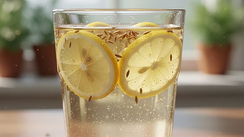 Cumin and lemon drink, gut health