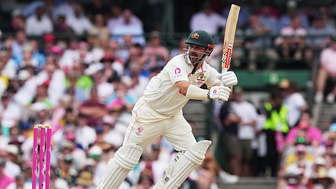 Australia's Travis Head bats during play on day two of the fifth and final Ashes cricket test  
