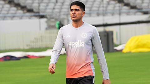 Shubman Gill in training