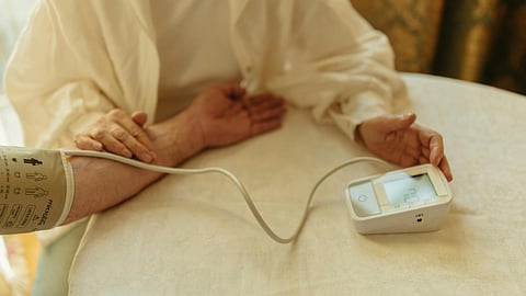 Checking blood pressure