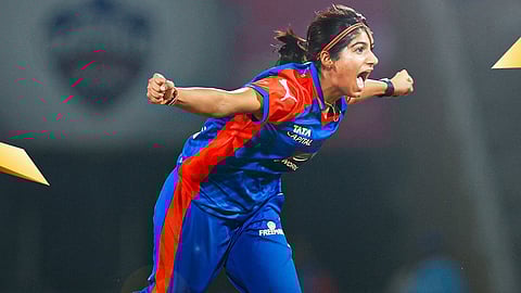 Nandini Sharma celebrates wicket
