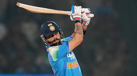 Virat Kohli batting against new zealand