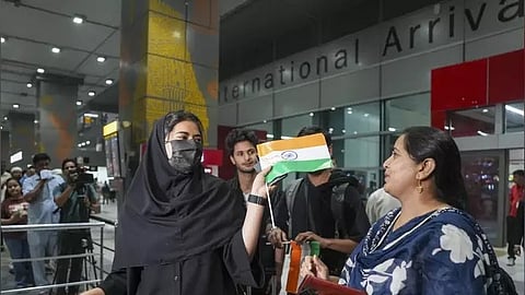 Several Indian nationals return to Delhi from Iran amid the evolving situation there.