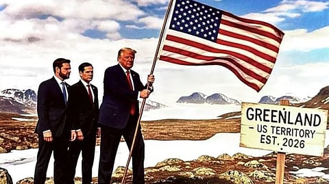 Donald Trump shared a revised map showing Greenland as a US territory
