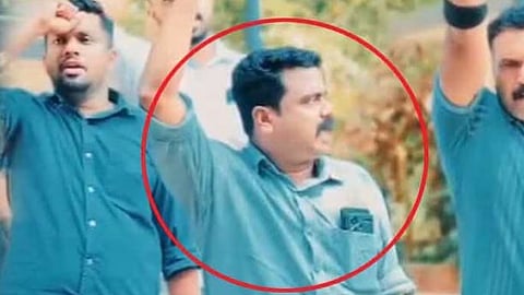 DYFI leader Nishad parole status is under scrutiny after he participated in a protest against V Kunjikrishnan