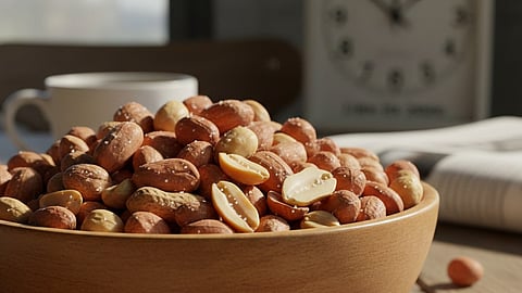 Peanuts in a  bowl