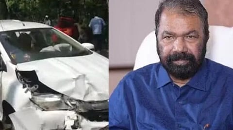 Minister Sivankutty's escort vehicle met with an accident